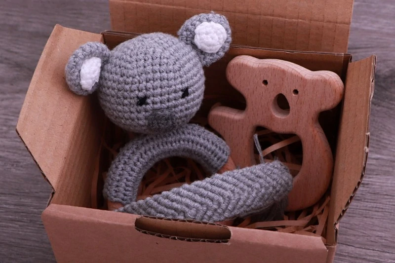 Háčkovaná sada s věnováním - koala