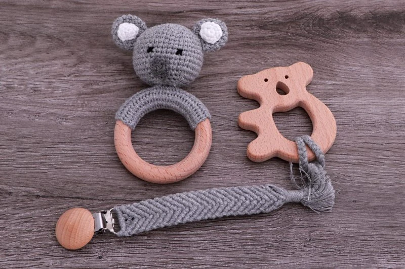 Háčkovaná sada s věnováním - koala